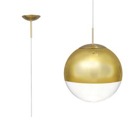 D0656  Miranda 30cm Glass Pendant 1 Light Antique Gold
